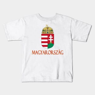 Hungary - Coat of Arms Design (Hungarian Text) Kids T-Shirt